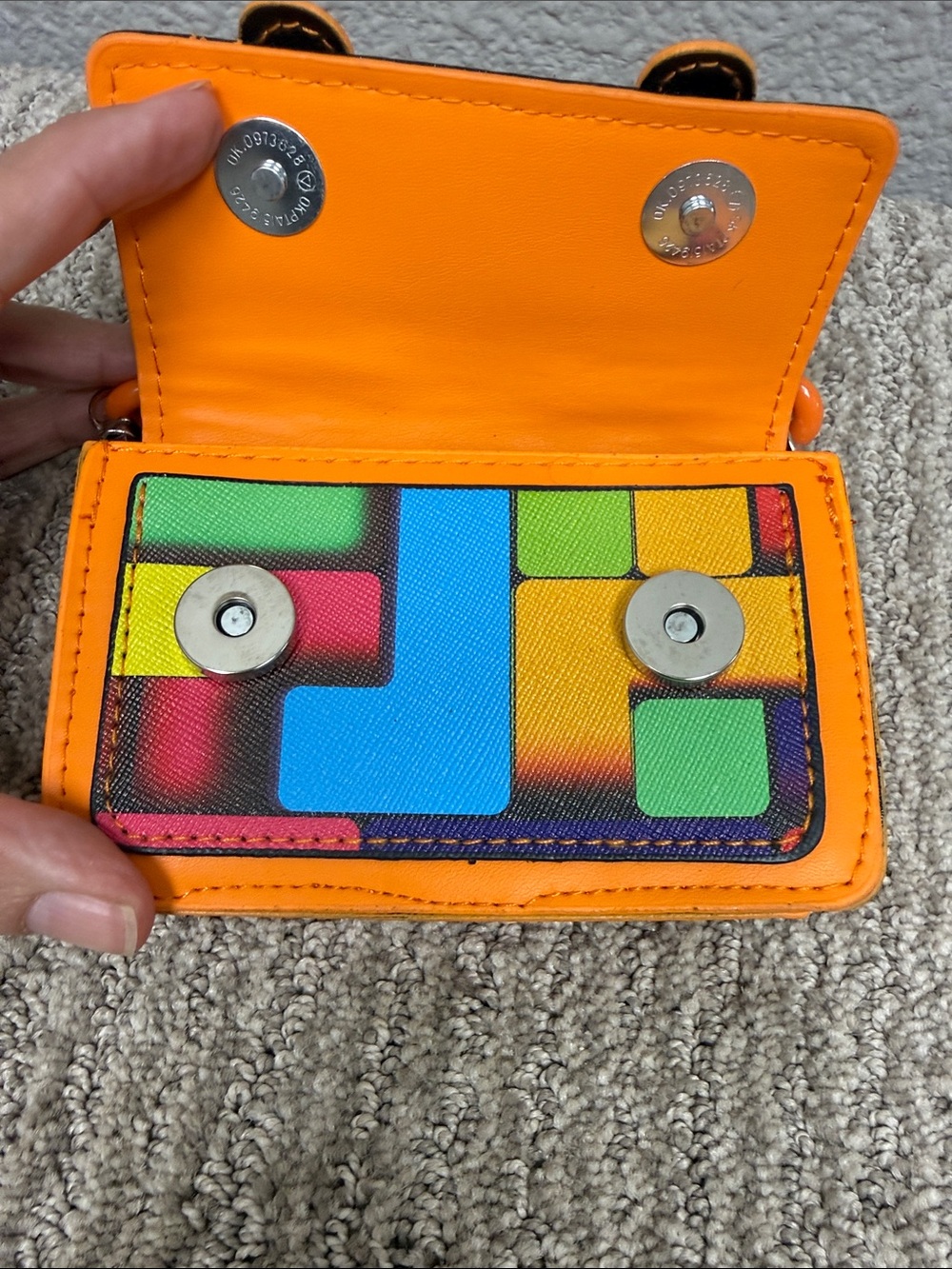 Source Unknown Orange Multicolor Mini Crossbody with Chunky Chain - Picture 4 of 11
